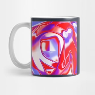 Red, white and purple Mug